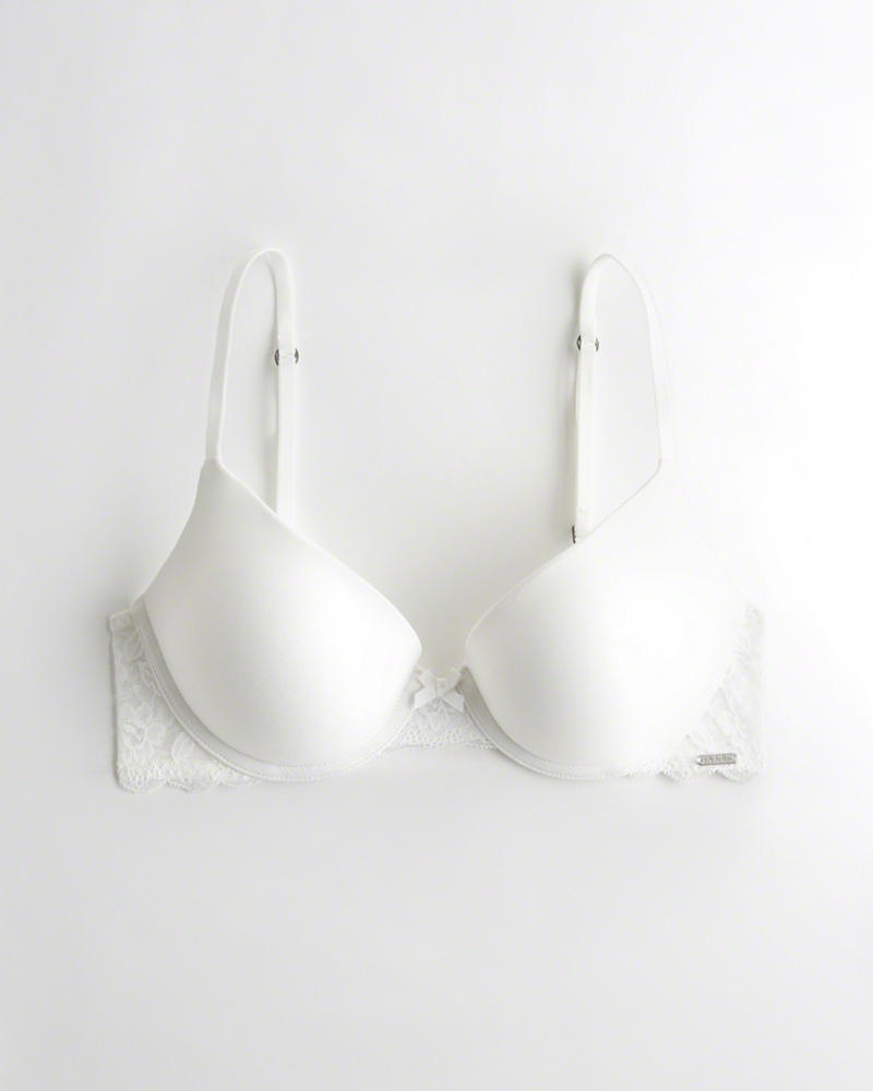 Reggiseni Hollister Donna Push-Up Demi Bianche Italia (757JBHGF)